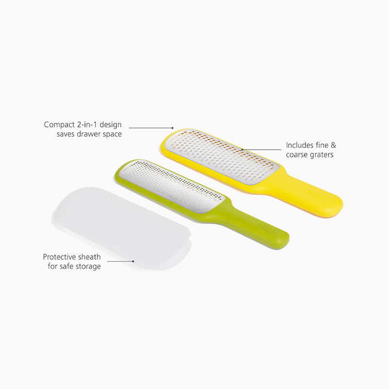 ชุดที่ขูดชีสและผิวผลไม้พร้อมปลอกเก็บ JOSEPH JOSEPH รุ่น NEST&trade; สี GREEN & YELLOW N1000087